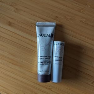 Moisturizer set Caudalie hand and nail cream lip conditioner
